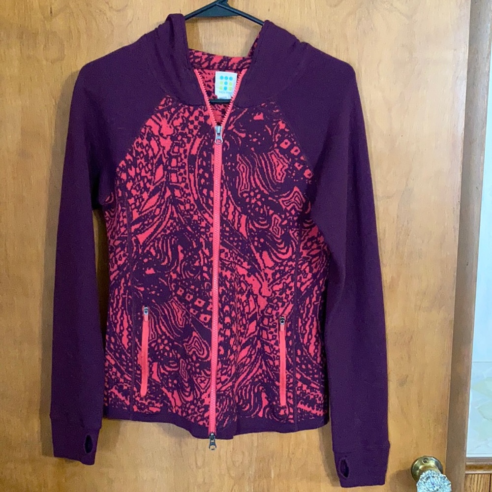 Title Nine Merino Wool Floral Zip-Up